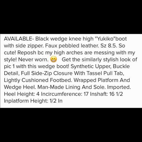 Women’s knee high wedge boot in Size 8.5 in black - Picture 5 of 5